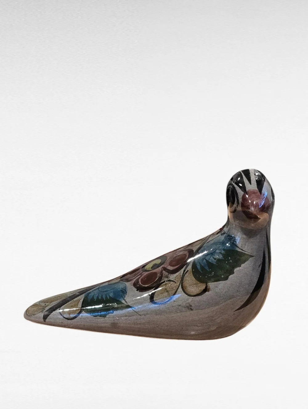 Vintage Tonala Mexican Folk Art Ceramic Bird